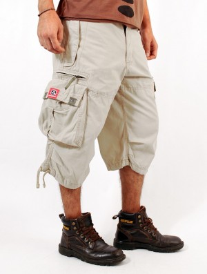 Toonzshop 3/4 Molecule Cargo Pants 45056 Nadrág Férfi Bézs | TPXZIOD-20