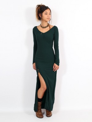 Toonzshop Aryäa Long Dress Ruha Női Páva | PTFNKAB-08