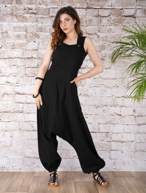 Toonzshop Bhakta Harem Pant Overalls Nadrág Női Fekete | TXWSQGL-18