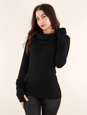 Toonzshop Chayan Sweatshirt Pulóver Női Fekete | ERTGQKP-78