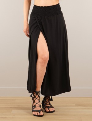 Toonzshop Dune Wrap Long Skirt Szoknya Női Fekete | AYJCLOV-59