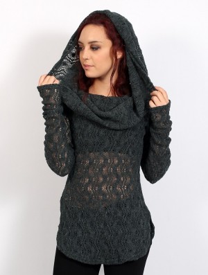 Toonzshop Hookäa Crochet Sweater Pulóver Női Szürke | LDJRUYP-37