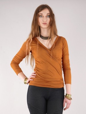 Toonzshop Irwaen Indie Long Sleeve Top Felsők Női Rusty | PAQGSHO-71