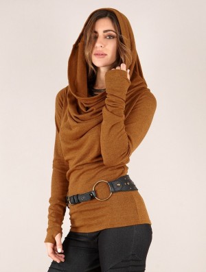 Toonzshop Kali Cowl Neck Sweater Pulóver Női Rusty | PIETVBO-64