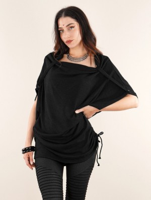 Toonzshop Mandlu Tunic Top Felsők Női Fekete | OCDXBYE-56