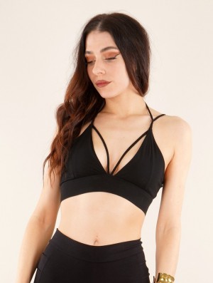 Toonzshop Milah" Crop Top Bra Melltartók Női Fekete | ULEVRXN-81