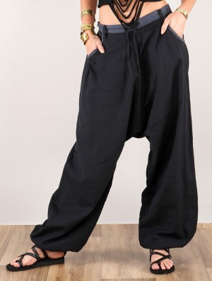 Toonzshop Niharika Gender Neutral Sarouel Pants Nadrág Női Fekete | AFRYMJW-08