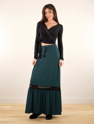 Toonzshop Nimue Long Skirt Szoknya Női Teal | YNOCSGI-74