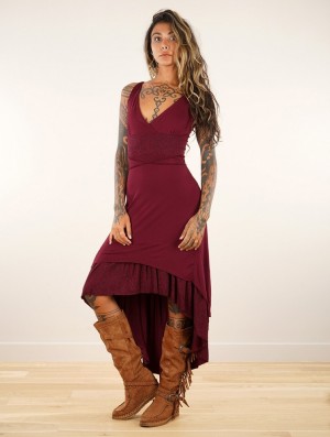 Toonzshop Nuria Midi Dress Ruha Női Wine | TYVRIFC-75