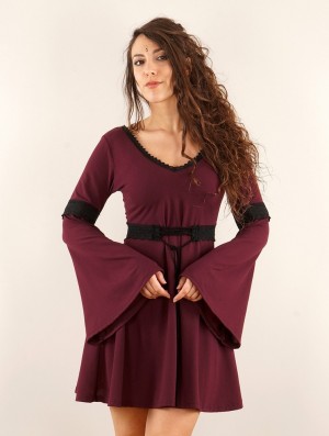 Toonzshop Reversible Bohemian Dress "Morphée" Ruha Női Wine | JTFDCUM-27