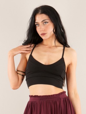 Toonzshop Sat Crop-top Bralette Melltartók Női Fekete | GPZEAFO-32