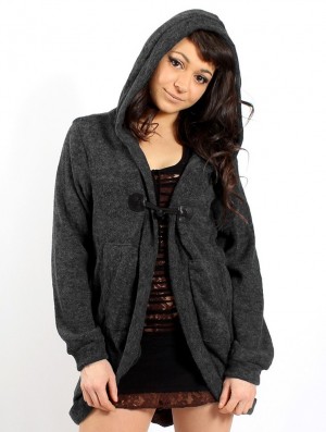 Toonzshop Thin Shandili Cardigan Kardigán Női Charcoal | JPRCSLW-95