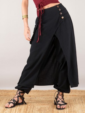 Toonzshop Wanda Harem Skirt Pants Szoknya Női Fekete | BJMGUVZ-62