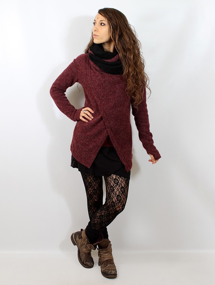 Toonzshop Adrika Cardigan Kardigán Női Wine | SJHTDMQ-91