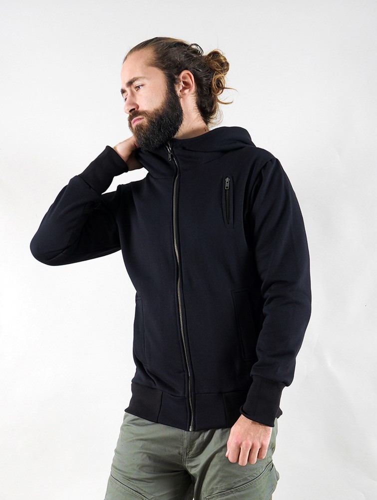 Toonzshop Aegnor Zipped Hoodie Kapucnis Pulóver Férfi Fekete | HPZBGMA-50