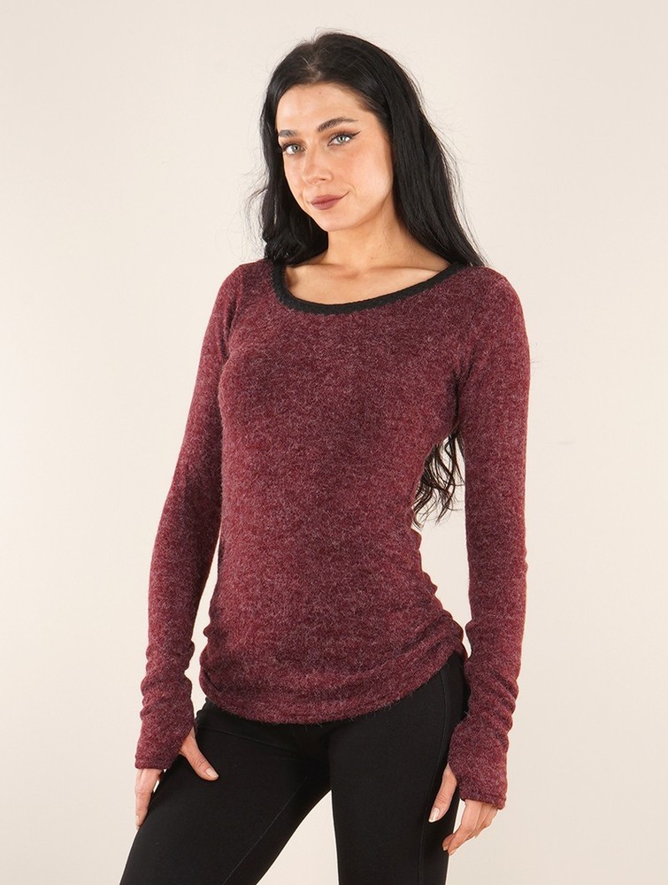 Toonzshop Aëlys Pullover Pulóver Női Wine | ENMTAVJ-12