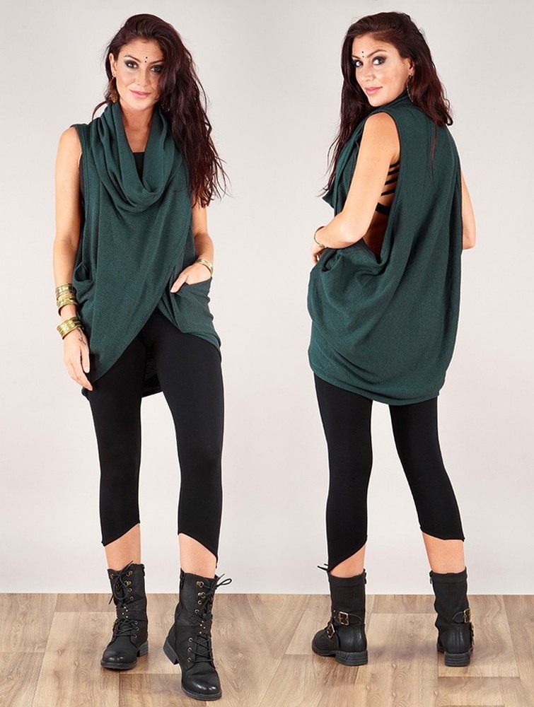 Toonzshop Amala Sleeveless Thin Pullover Pulóver Női Teal | REUOMKJ-98