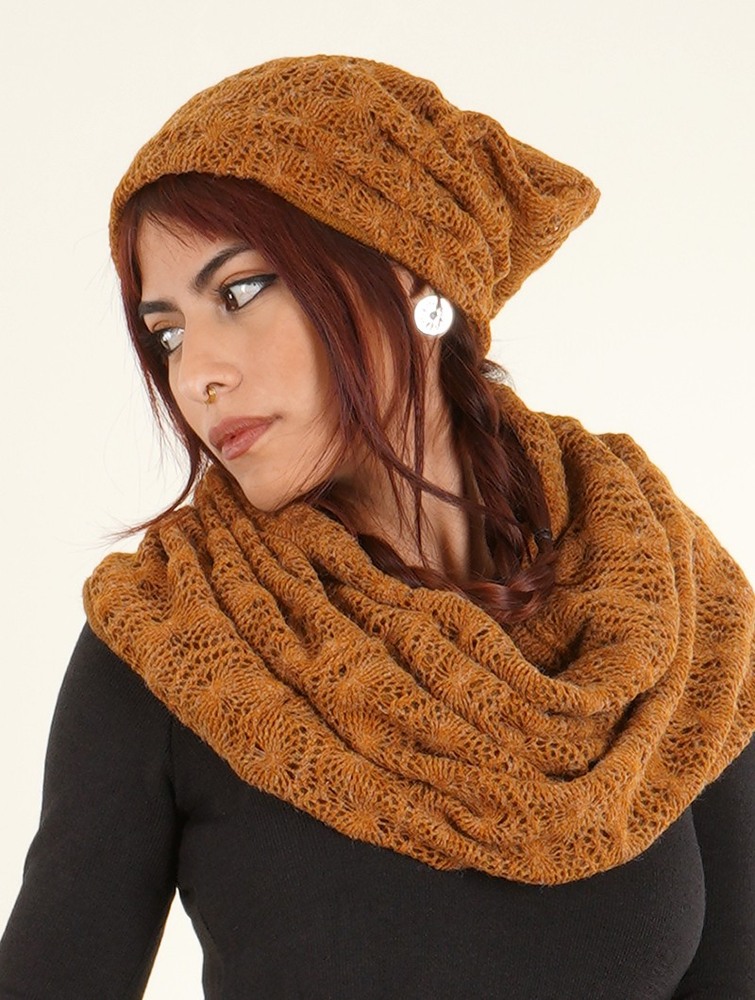 Toonzshop Aslan Pleated Crochet Beanie Télisapka Női Rusty | CZVHSWA-74