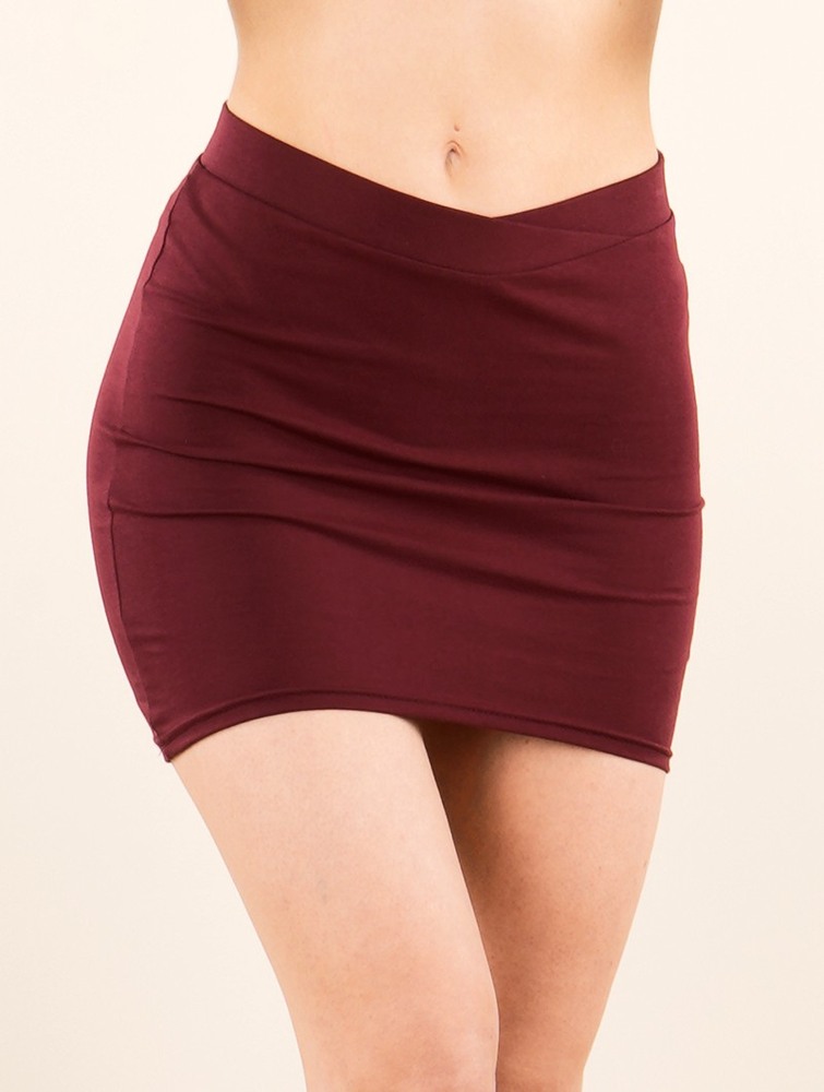 Toonzshop Azzyö Mini Skirt Szoknya Női Wine | HCTJUOI-39