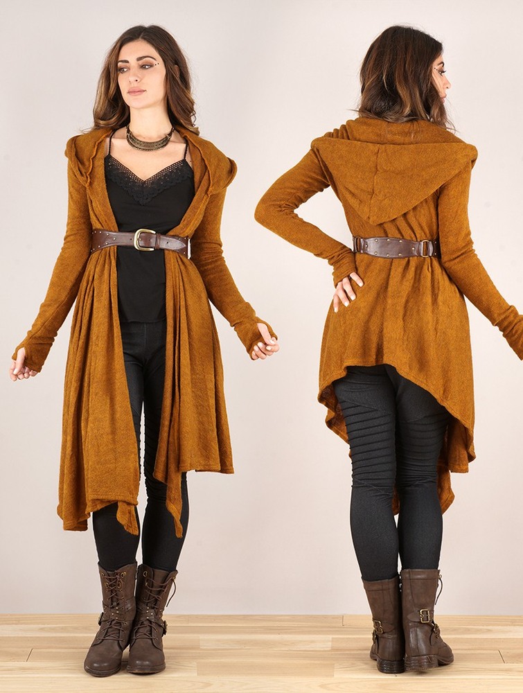 Toonzshop Danaeriz Long Sleeve Hooded Shawl Cardigan Kardigán Női Rusty | OZJFLAB-34