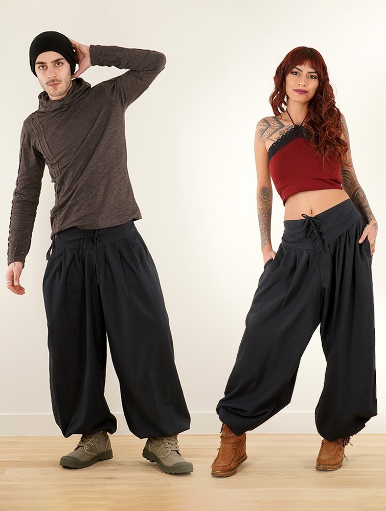 Toonzshop Divyna Gender Neutral Harem Pants Nadrág Női Fekete | IXWCFLB-50