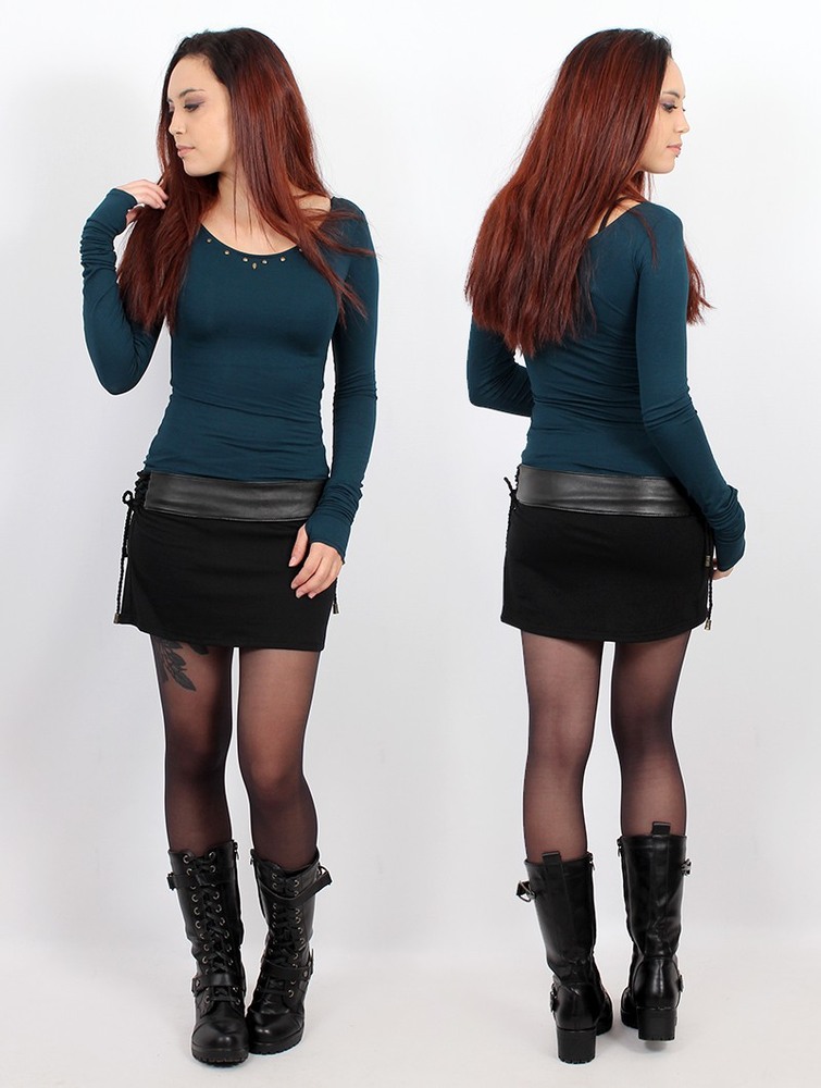 Toonzshop Eellaï Mini Skirt With Pleated Details Szoknya Női Fekete | TODSVRF-19