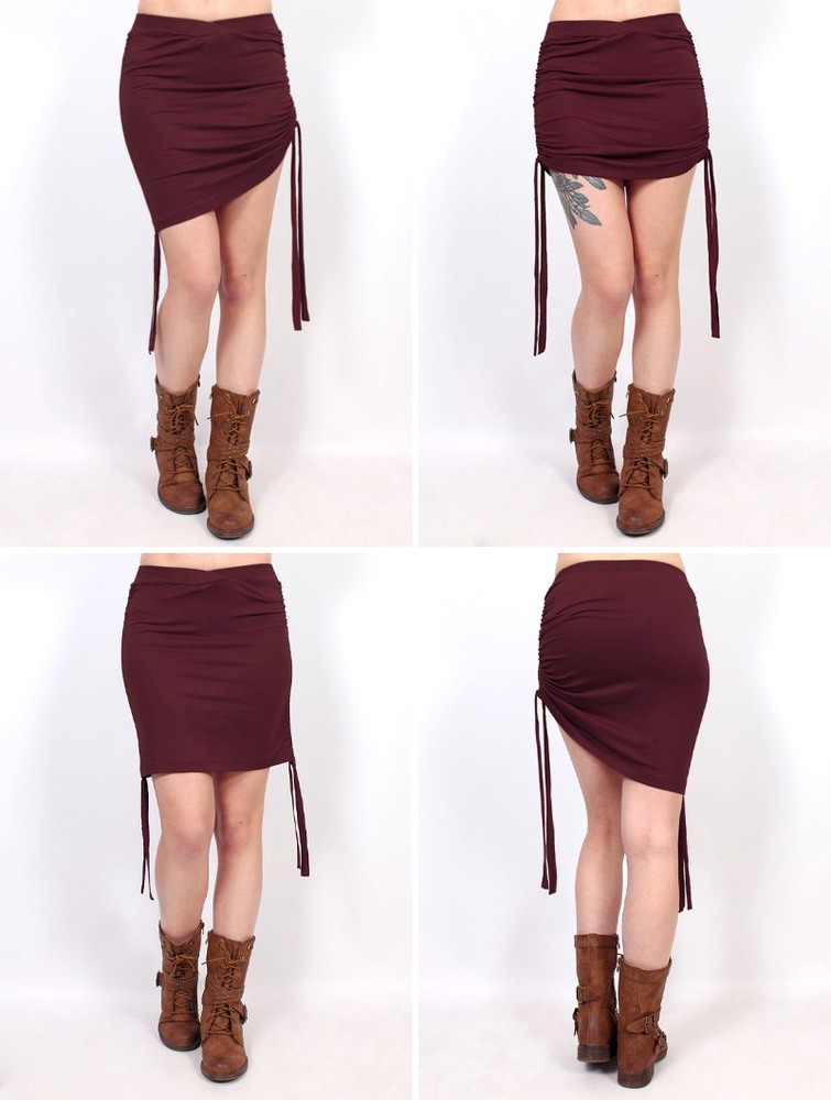 Toonzshop Feïkäa Asymmetrical Versatile Skirt Szoknya Női Wine | HJYMDRZ-05