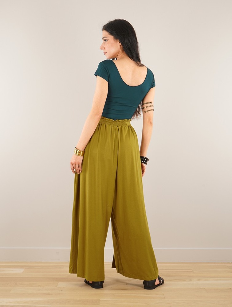 Toonzshop Félise Split Loose Pants Nadrág Női Goldengreen | BOXLDSH-71