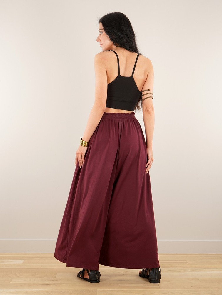 Toonzshop Félise Split Loose Pants Nadrág Női Wine | QALWEIN-62