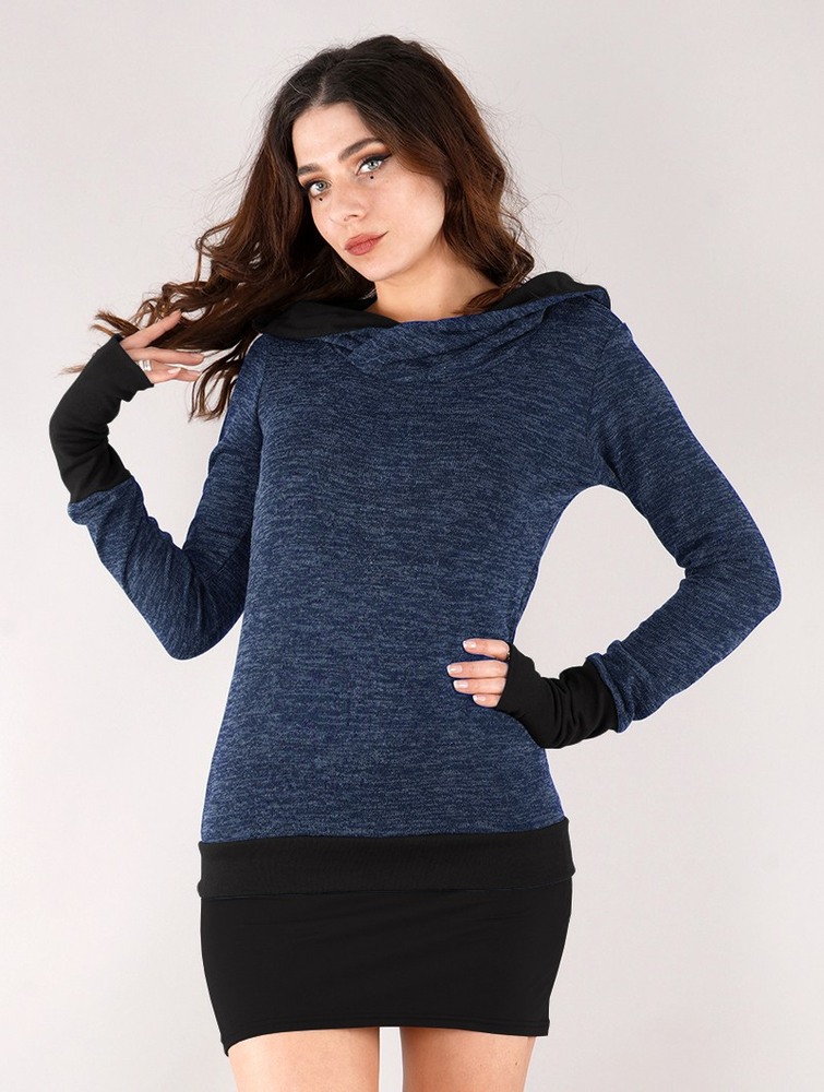 Toonzshop Janjira Pullover Pulóver Női Kék Fekete | YXJHOMV-87