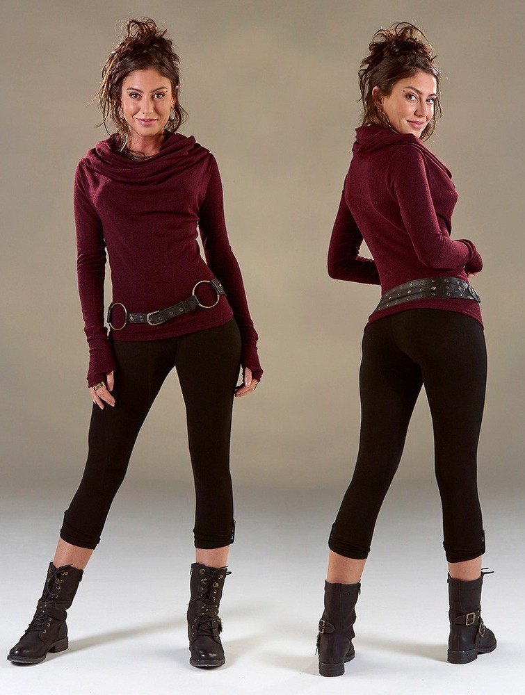 Toonzshop Kali Cowl Neck Sweater Pulóver Női Wine | WBIJVTL-83