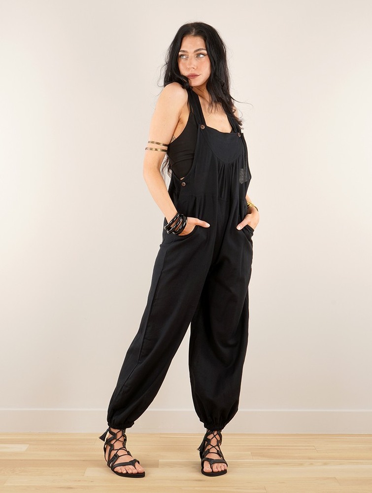 Toonzshop Kamakura Strappy Jumpsuit Jumpsuit Női Fekete | YFZVEIT-95