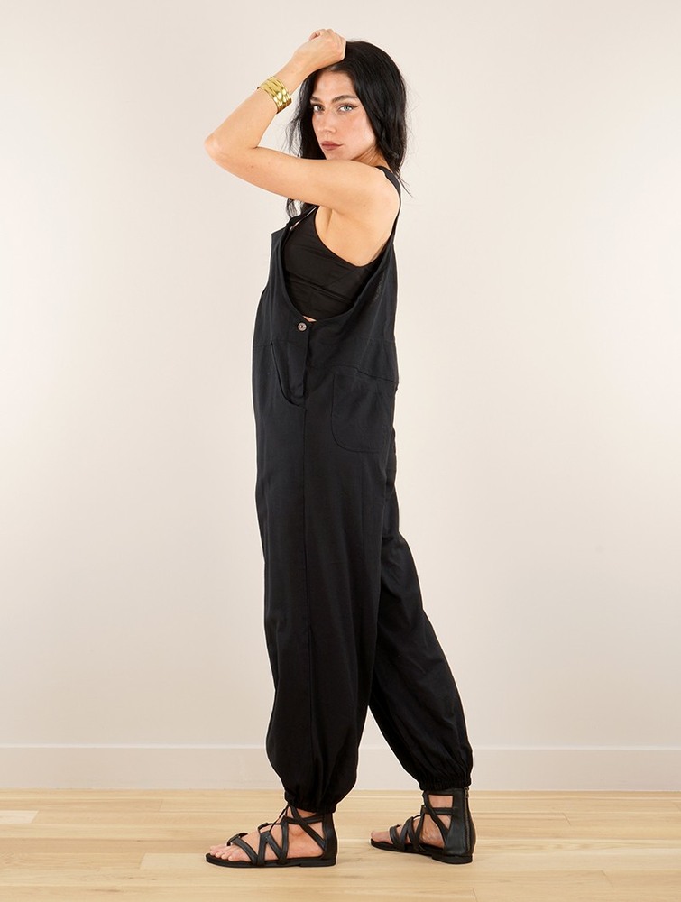 Toonzshop Kamakura Strappy Jumpsuit Jumpsuit Női Fekete | YFZVEIT-95