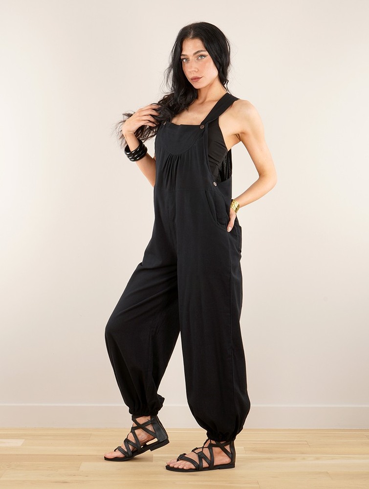 Toonzshop Kamakura Strappy Jumpsuit Jumpsuit Női Fekete | YFZVEIT-95