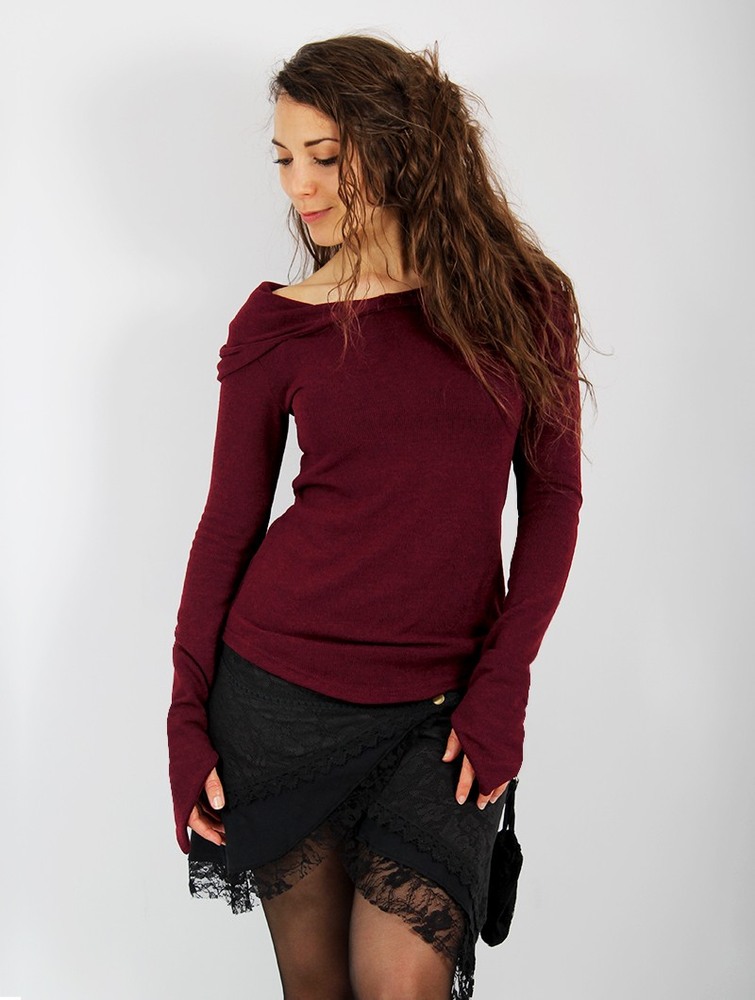 Toonzshop Karmäa Pullover Pulóver Női Wine | WTKHYQG-07