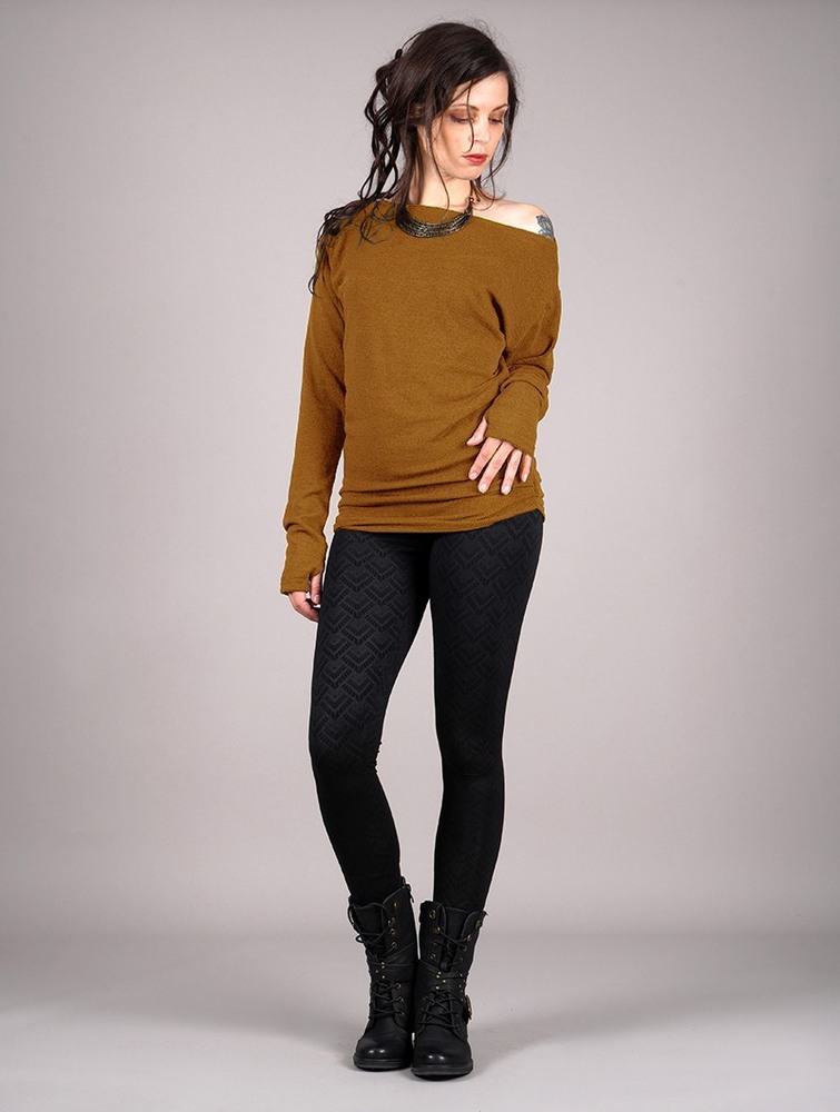 Toonzshop Kayäaz Batwing Sleeve Sweater Pulóver Női Rusty | TARULGD-83