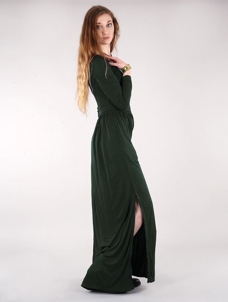 Toonzshop Lotus Artanis Long Sleeve Long Dress Dress Ruha Női Zöld | IBGEFOP-51