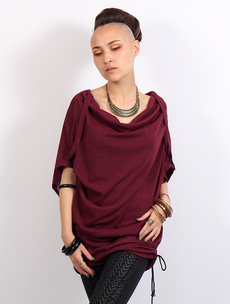 Toonzshop Mandlu Tunic Top Felsők Női Sötétpiros | IUXKEAQ-63