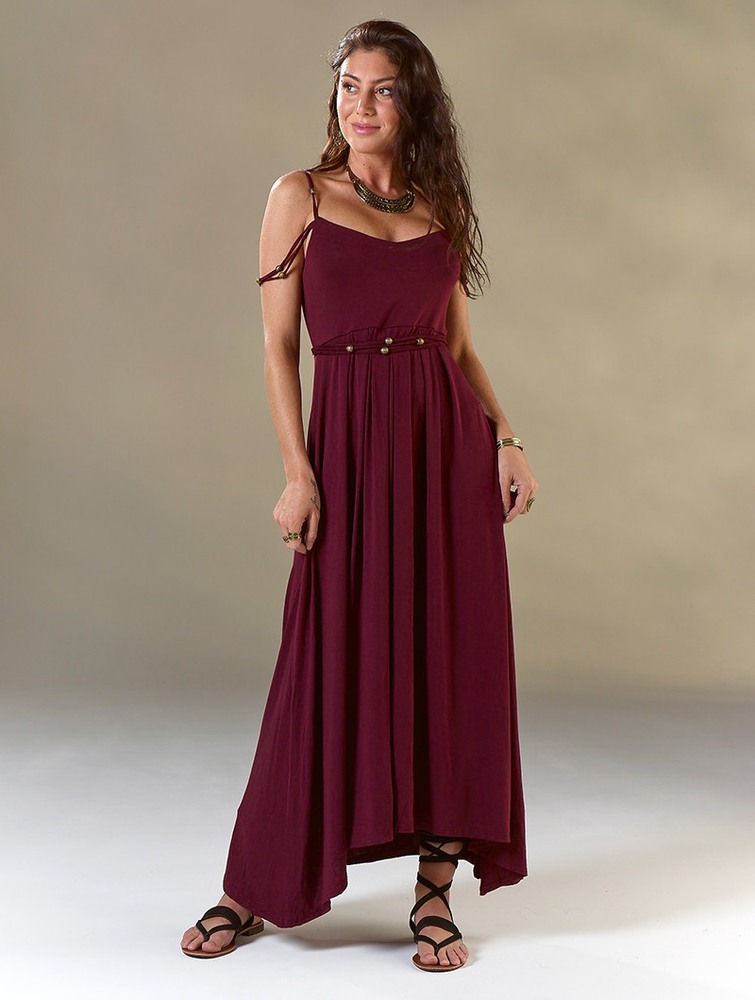 Toonzshop Massaläa Long Dress Ruha Női Wine | JDWUHQA-20