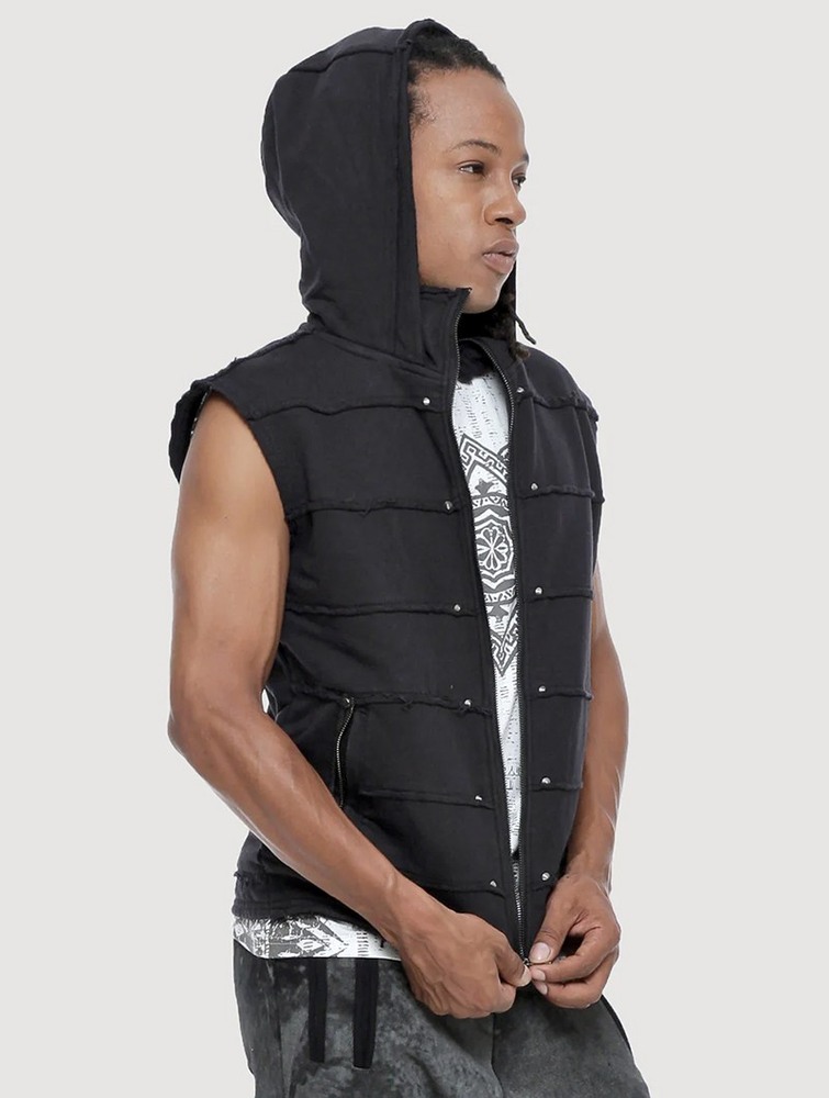 Toonzshop Moli Sleeveless Jacket Kabát Férfi Fekete | PBNFHVA-70