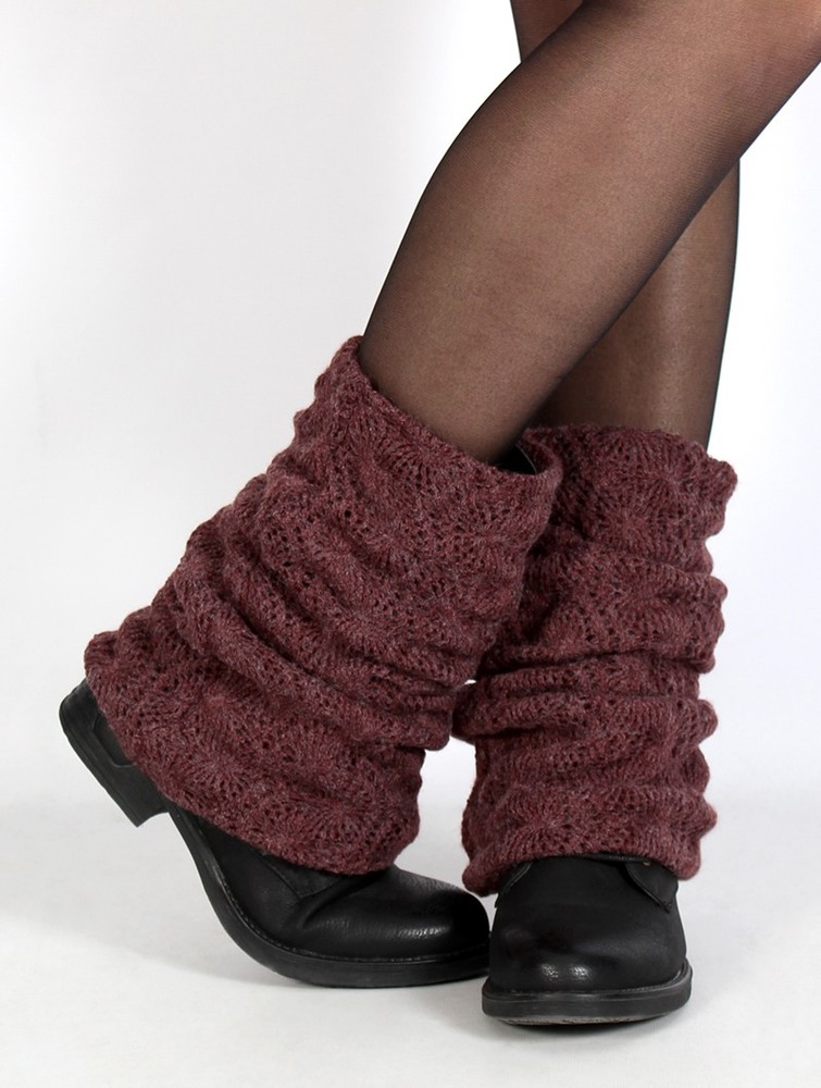 Toonzshop Naïlae Crochet Legwarmers Legwarmer Női Wine | JMKLFEG-70