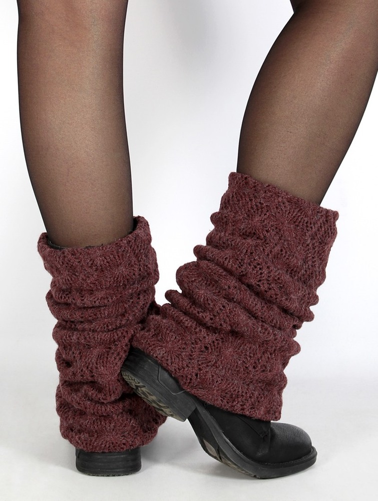 Toonzshop Naïlae Crochet Legwarmers Legwarmer Női Wine | JMKLFEG-70