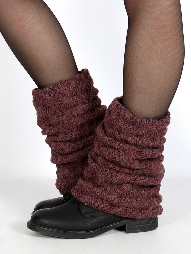 Toonzshop Naïlae Crochet Legwarmers Legwarmer Női Wine | JMKLFEG-70