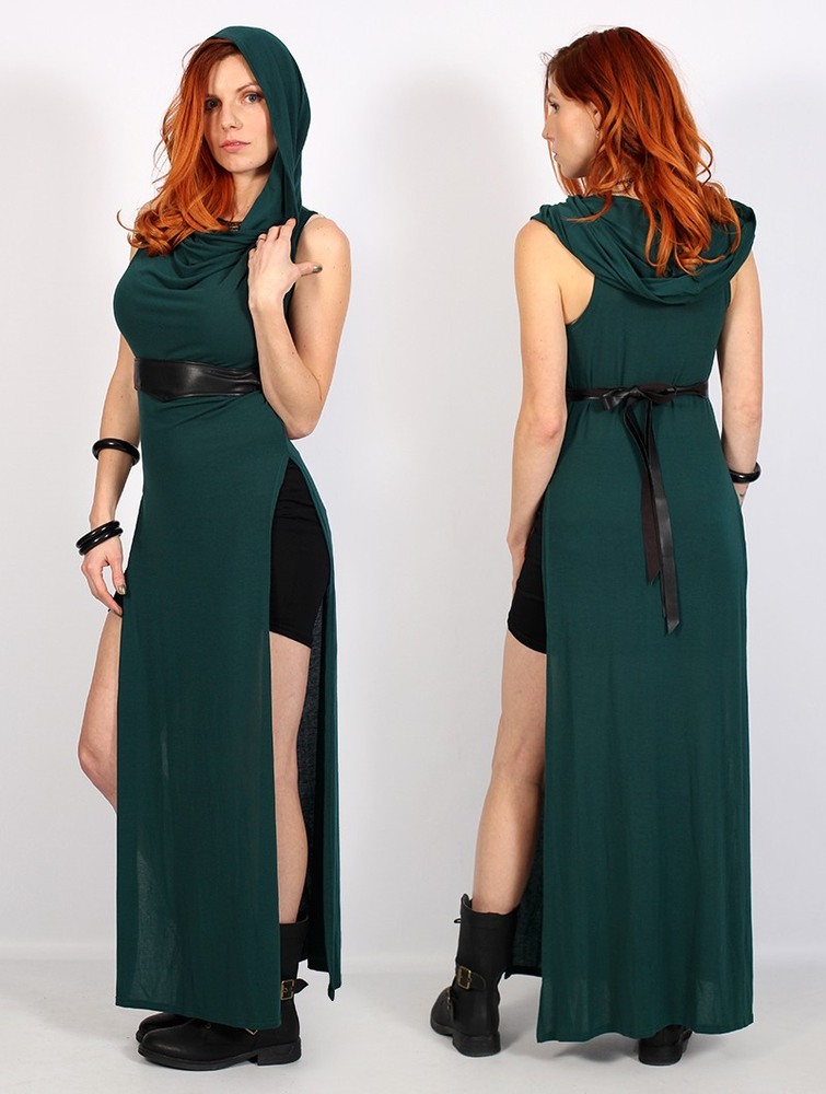 Toonzshop Nephilim Long Slit Dress Ruha Női Páva | NJPDBVM-02