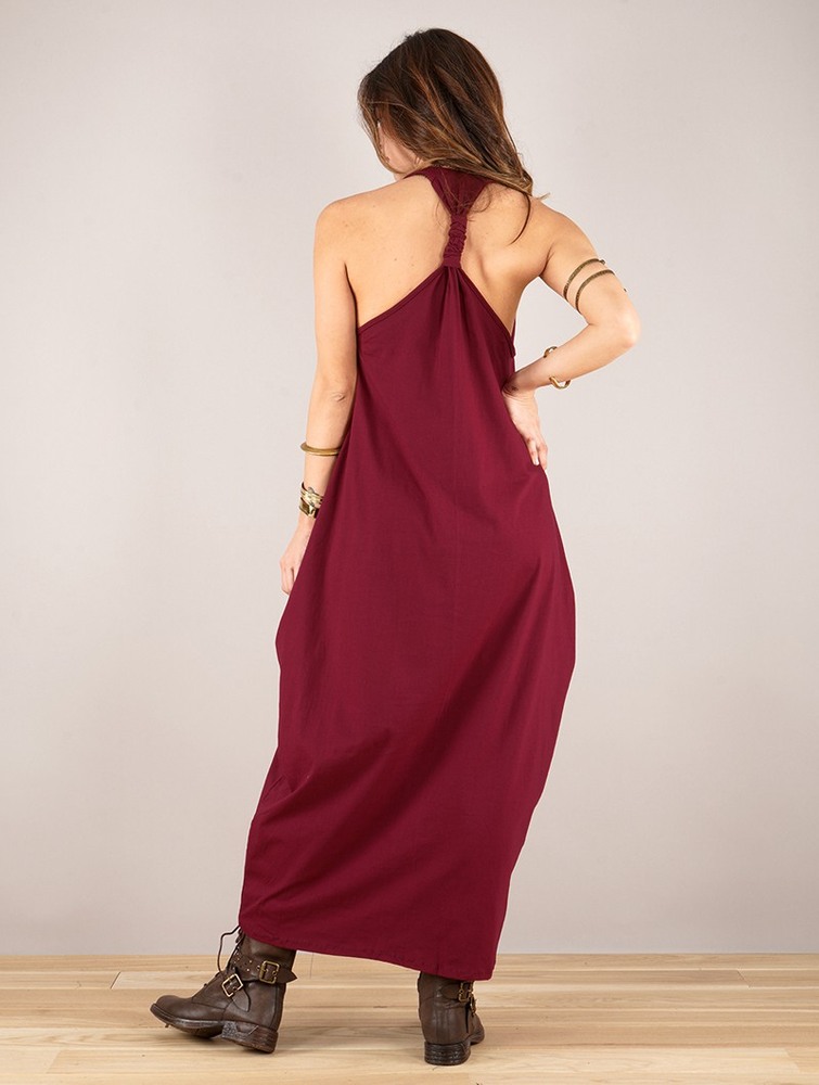 Toonzshop Noéa Sleeveless Long Dress Ruha Női Wine | TXLSIMU-53