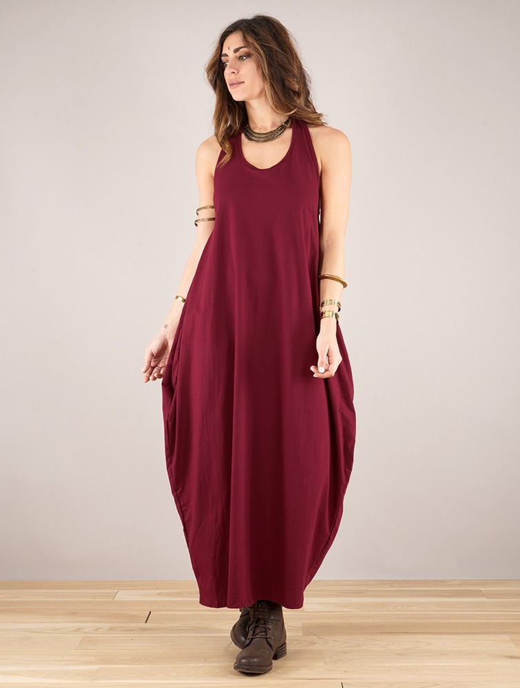 Toonzshop Noéa Sleeveless Long Dress Ruha Női Wine | TXLSIMU-53