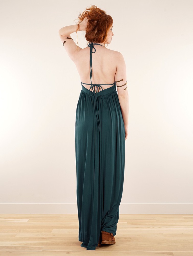 Toonzshop Nolofinwe Strappy Bare Back Long Dress And Harem Pant Overalls Ruha Női Kék | FCGWRBA-91