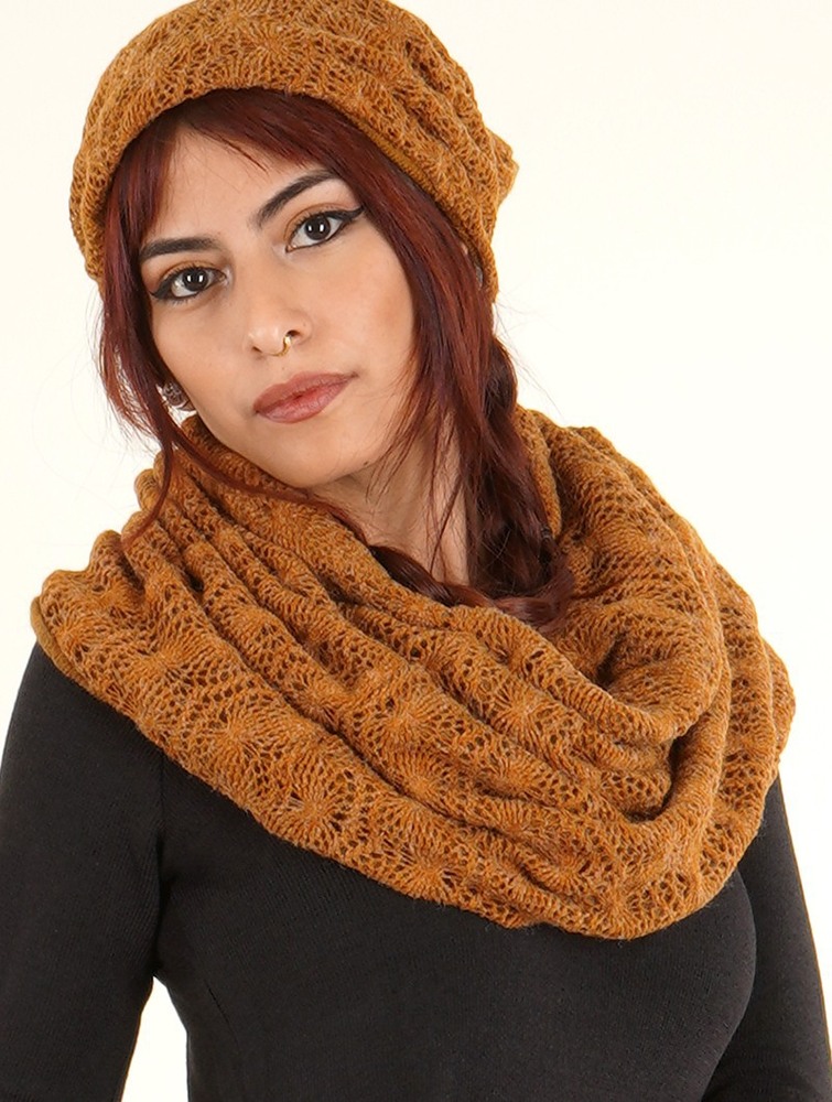 Toonzshop Oöna Crochet Snood Scarf Sál Női Rusty | DSIAWMK-04