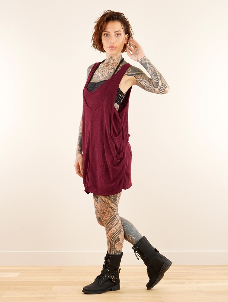 Toonzshop Palani Sleeveless Tunic Felsők Női Wine | JOQLXGC-56