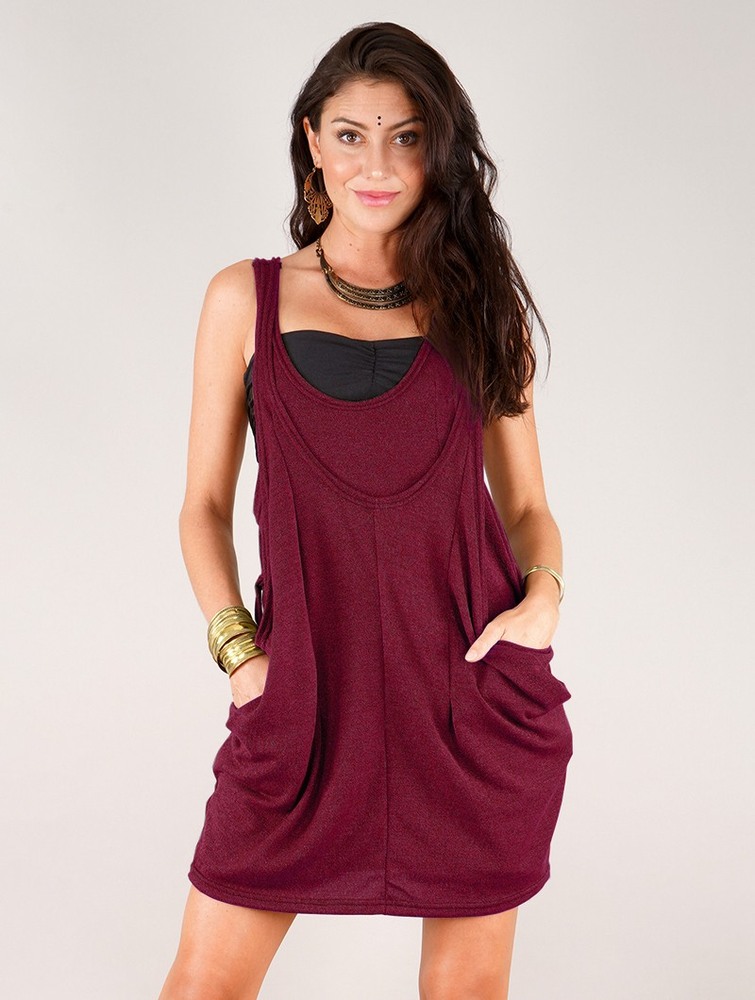 Toonzshop Palani Sleeveless Tunic Felsők Női Wine | JOQLXGC-56